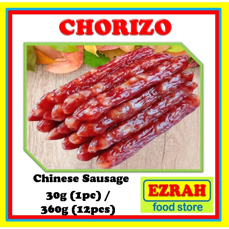 Chorizo, Chinese Sausage 30g/pc (6pcs) and 360g/pack (12pcs) Shopee
