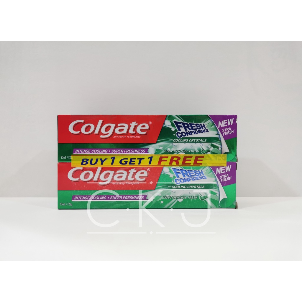 PROMO Colgate Fresh Confidence Cool Menthol Fresh Toothpaste 95ml BUY 1 GET 1 (EXPIRY APRIL