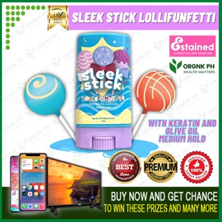 ORGNKPH Original Sleek Stick LolliFunfetti Medium Hold 15g with Keratin and Olive Oil by Estained