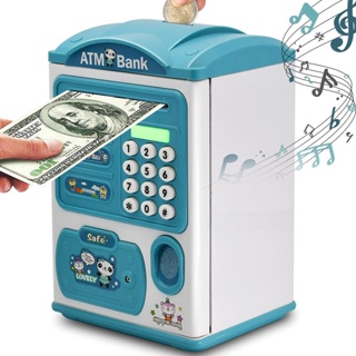 Kids Fingerprint Piggy House ATM Password Intelligent Bank Toy Money Save Box Souvenirs Banks Toys Gifts
