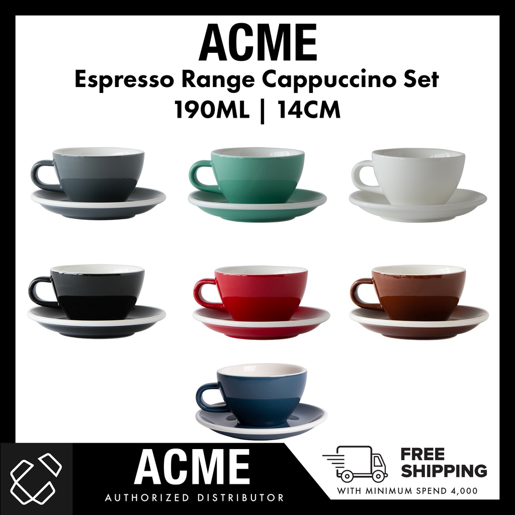 ACME Espresso Range Cappuccino Cup 190ml and Saucer 14cm Set | COFFEE ...