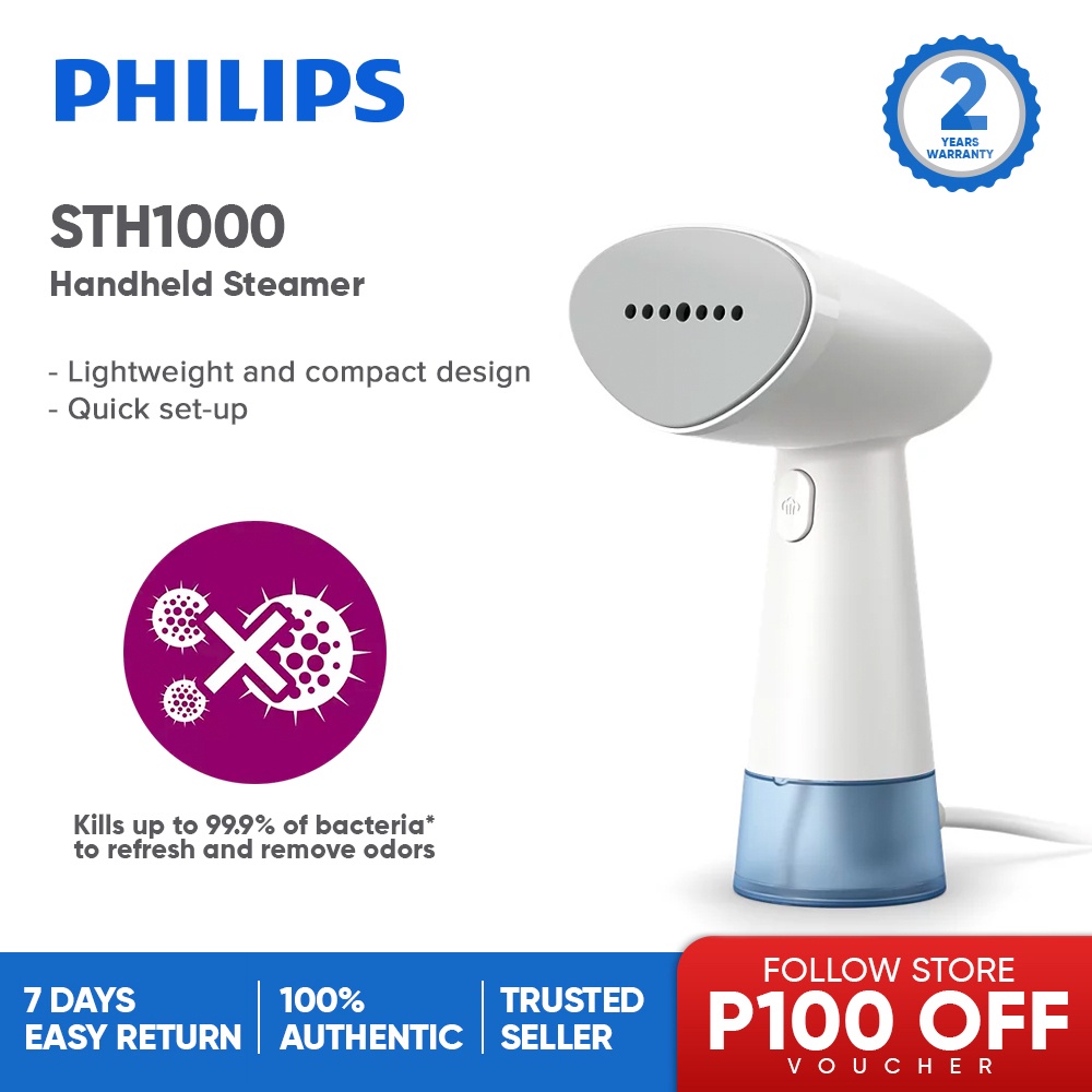 Philips Handheld Compact and Lightweight Garment Iron Steamer [STH1000