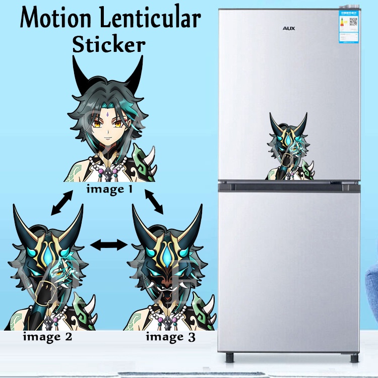 Genshin Impact Xiao Motion Sticker Anime Refrigerator Stickers