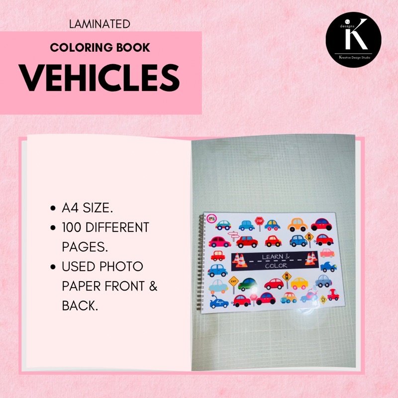 Personalized Coloring Book Vehicles Shopee Philippines