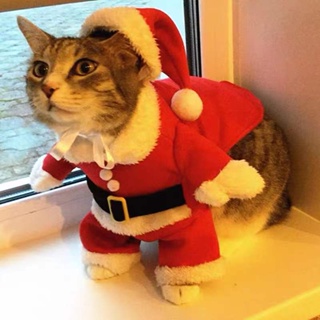 ️In Stock️ pet cat clothes Christmas Cat Costumes Funny Santa Claus Clothes For Small Cats Dogs Xmas New Year Pet Cat Clothing Kitty Kitten Outfits clothes for cat cat Christmas costume #2