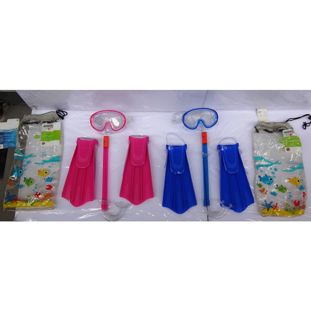 Speedo Dive Snorkel Set Kids Discovery Mask Snorkel Fin Ages 38 NewUSA
