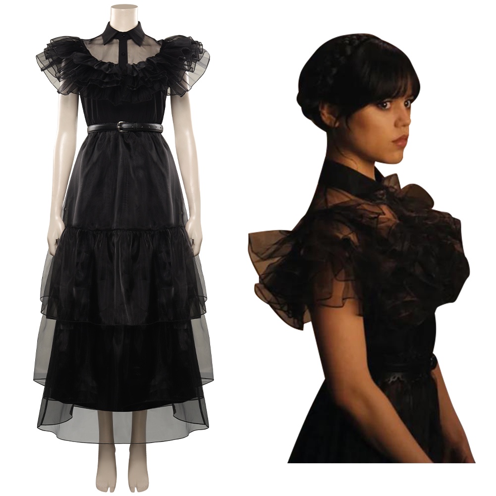 Wednesday Addams Wednesday black dress | Shopee Philippines