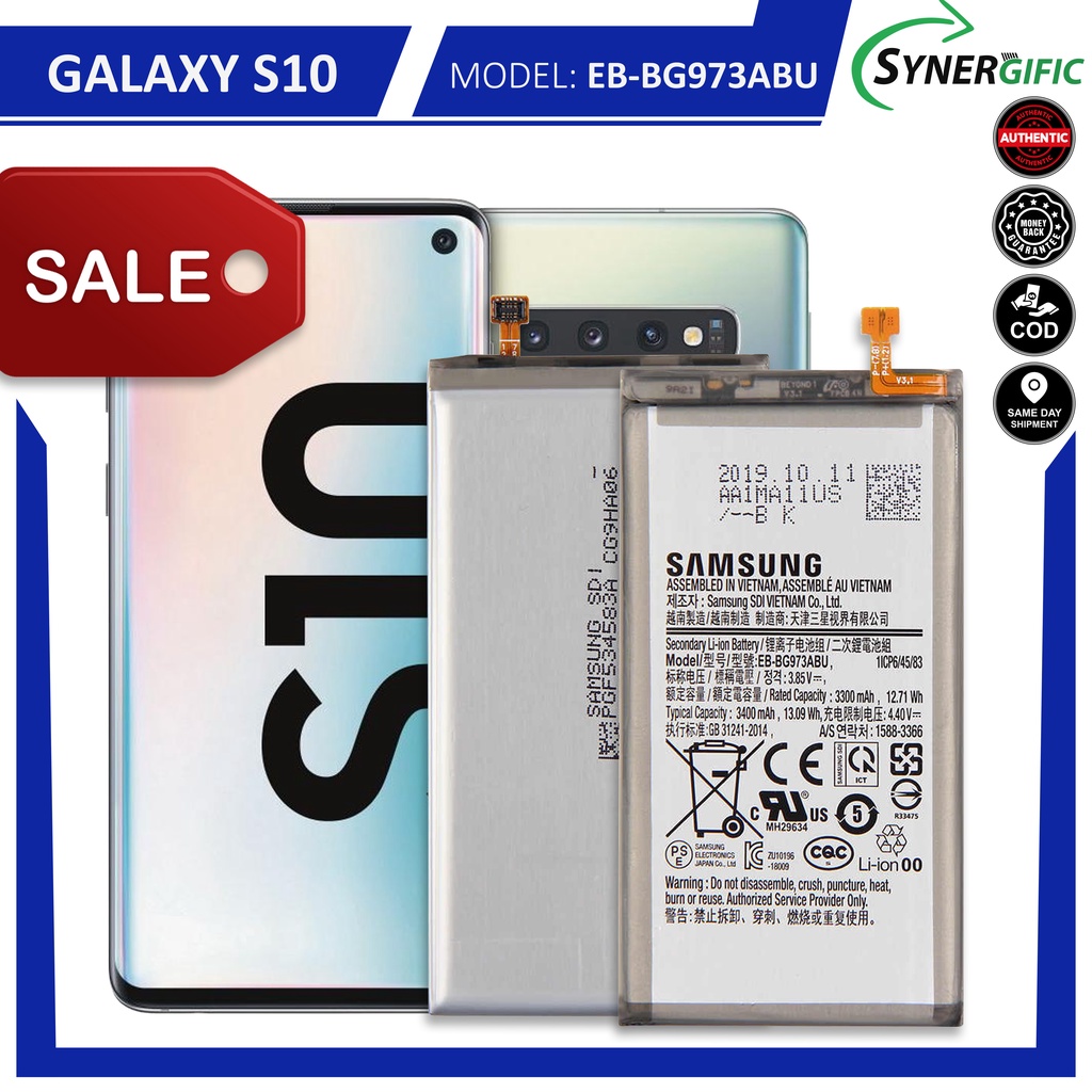 Original Samsung Galaxy S10 Battery Model Eb Bg973abu 3400mah Original Battery Shopee 5584