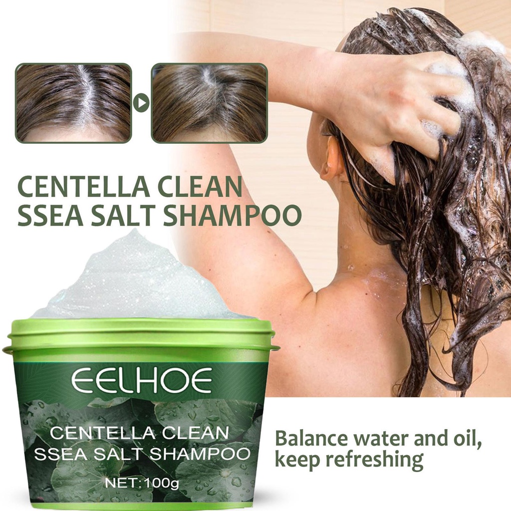 EELHOE 100ml Centella Sea Salt Straight Hair Shampoo Conditioner Sea