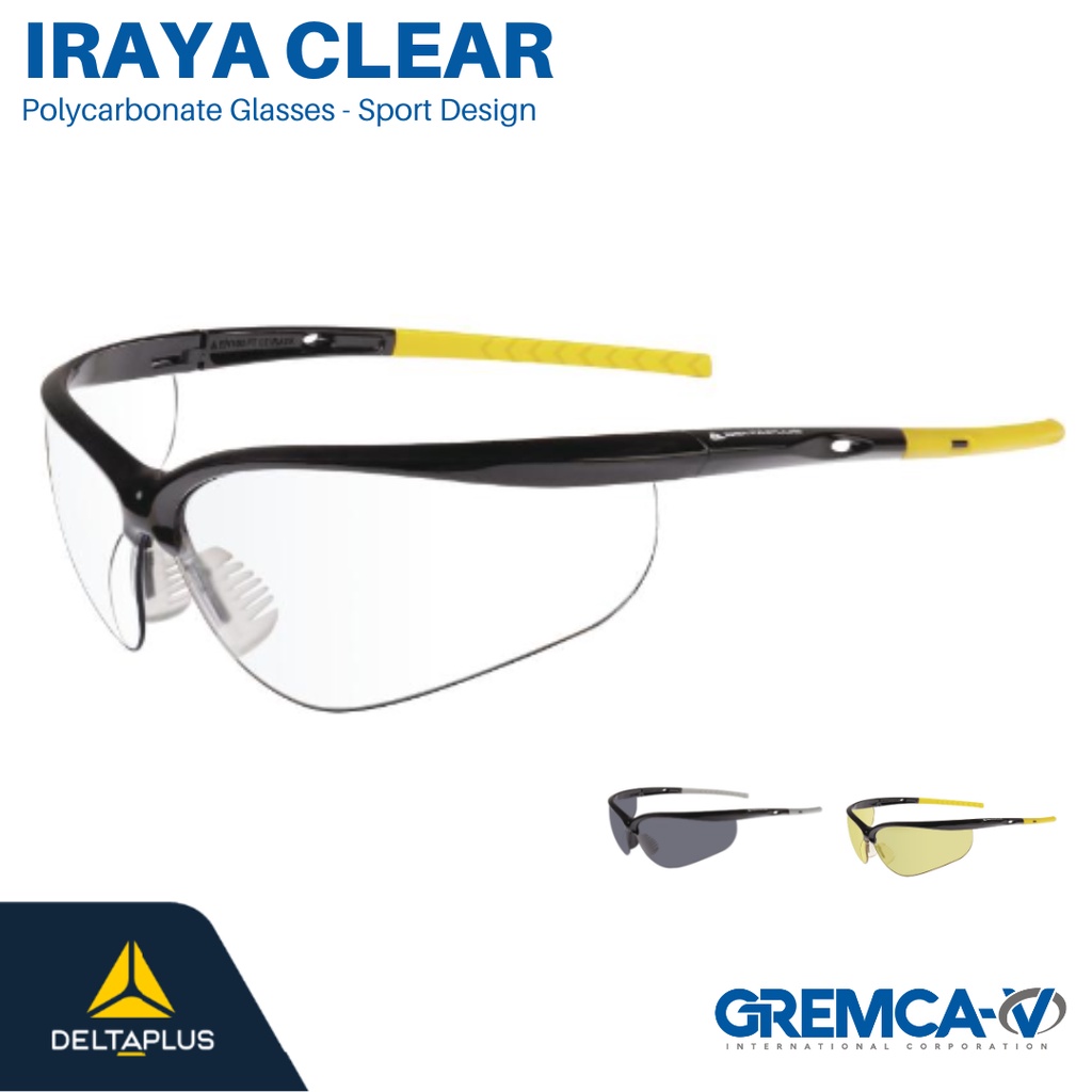 Delta Plus IRAYA Safety Glasses Eyewear Protection Sport Design Anti