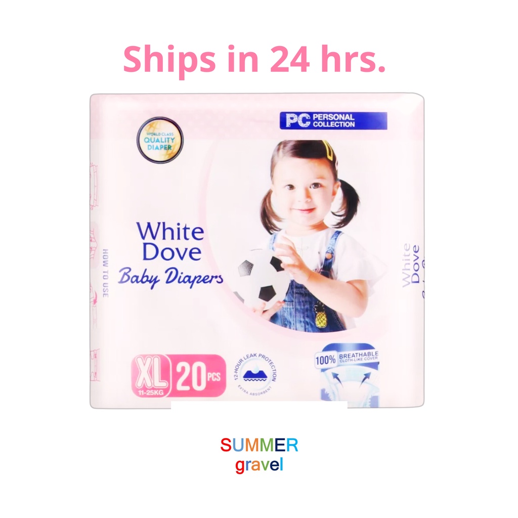 White dove quality baby diapers XL size in 20 pc. pack Shopee Philippines