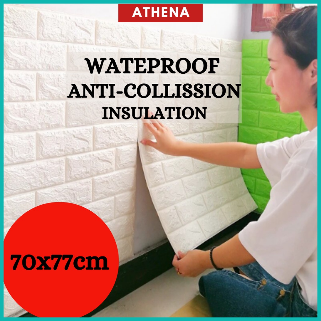BIG SIZE SALE 3D Wallpaper Waterproof Adhesive PVC Foam Wall Sticker  Ceiling Wallpaper Home Decor | Shopee Philippines
