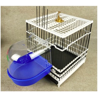 Bird hanging bathtub cage bathroom #1