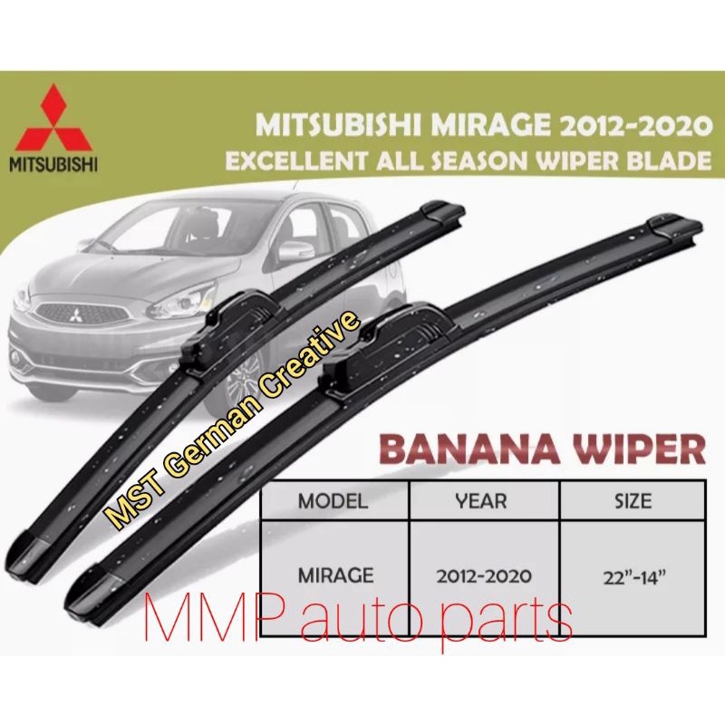 WIPER BLADE German Creative Mitsubishi Mirage g4 model 20122020 ("22