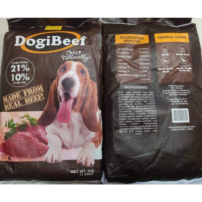 PET ONE DOGIBEEF DOG FOOD 5kg BAG | Shopee Philippines