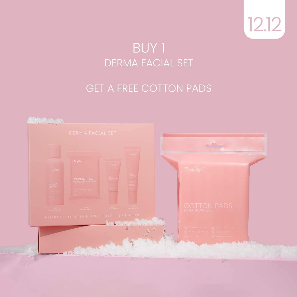 Fairyskin 12.12 Sale ( Buy 1 Derma Facial Set Get a Free Cotton Pads ) Shopee Philippines