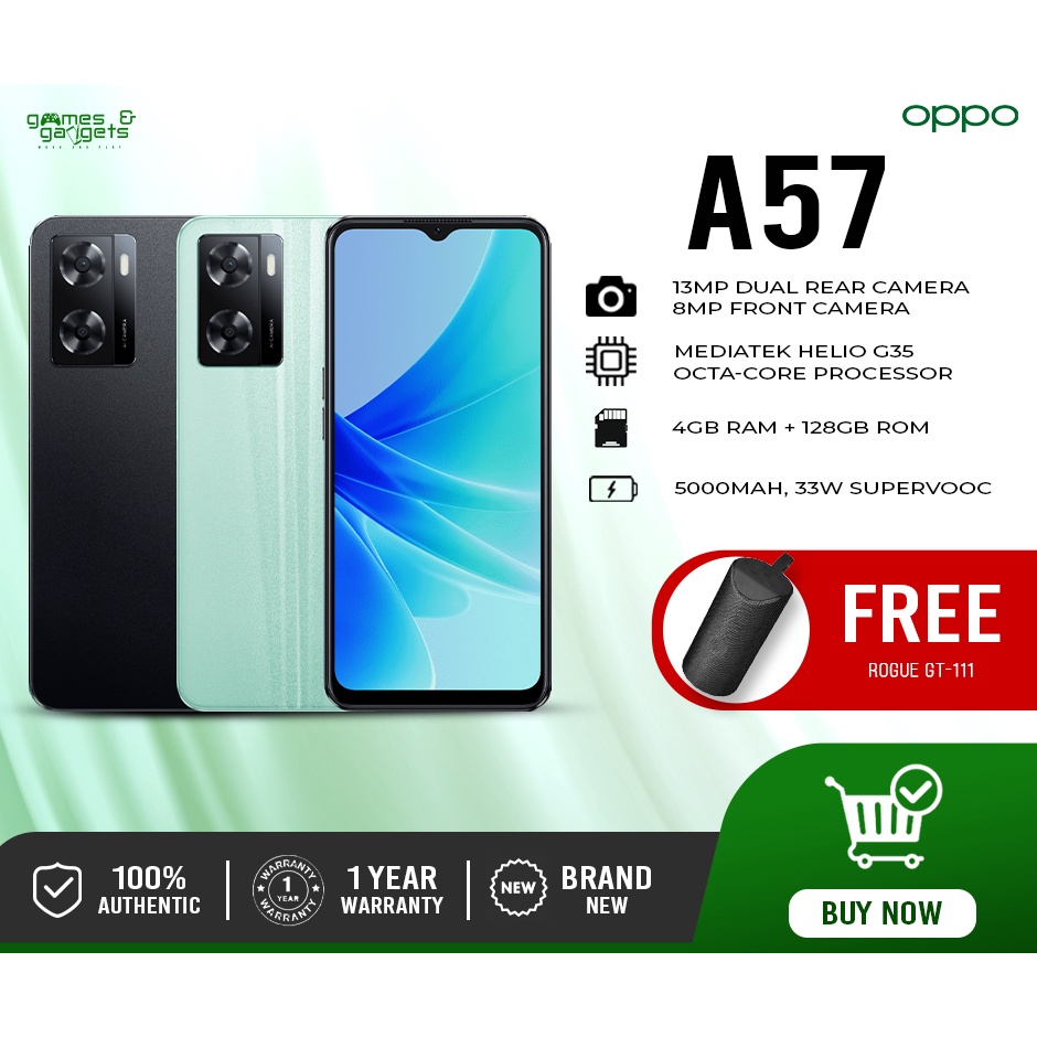 Oppo A57 4GB RAM - 128GB ROM (With Freebies) | Shopee Philippines