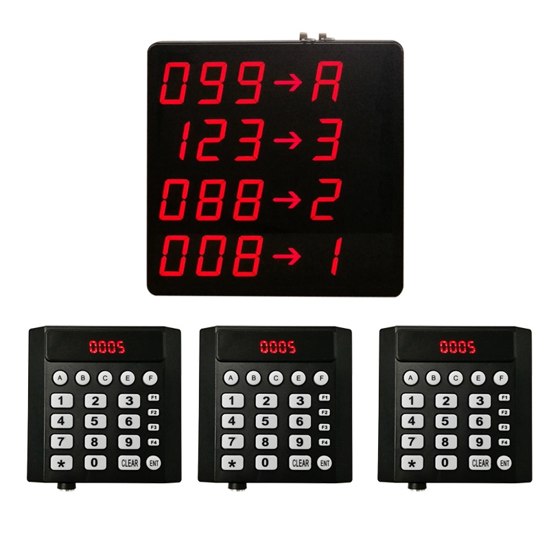 3 keyboard and 1 Big Screen with 4lines Show Number with Counter