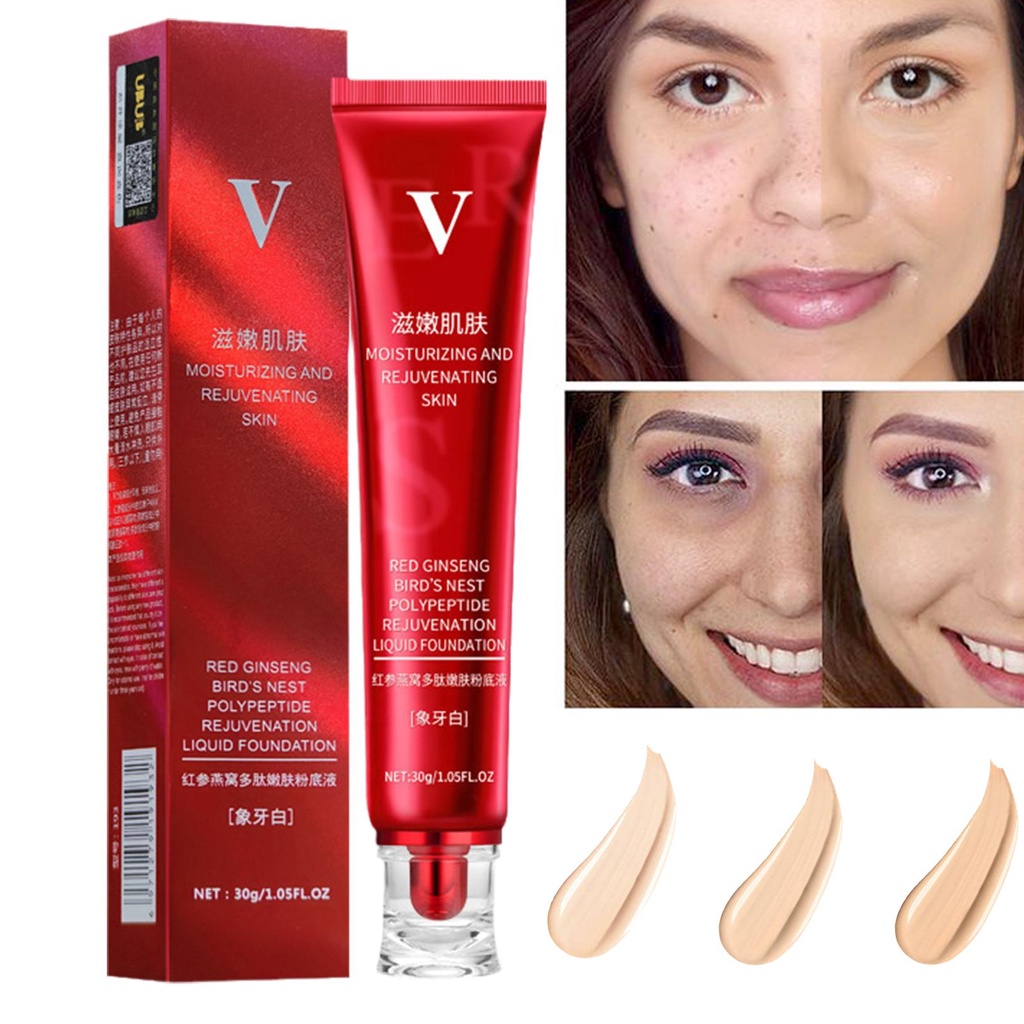 FV Red Ginseng Bird's Nest Peptide Nourishing Foundation Concealer BB ...