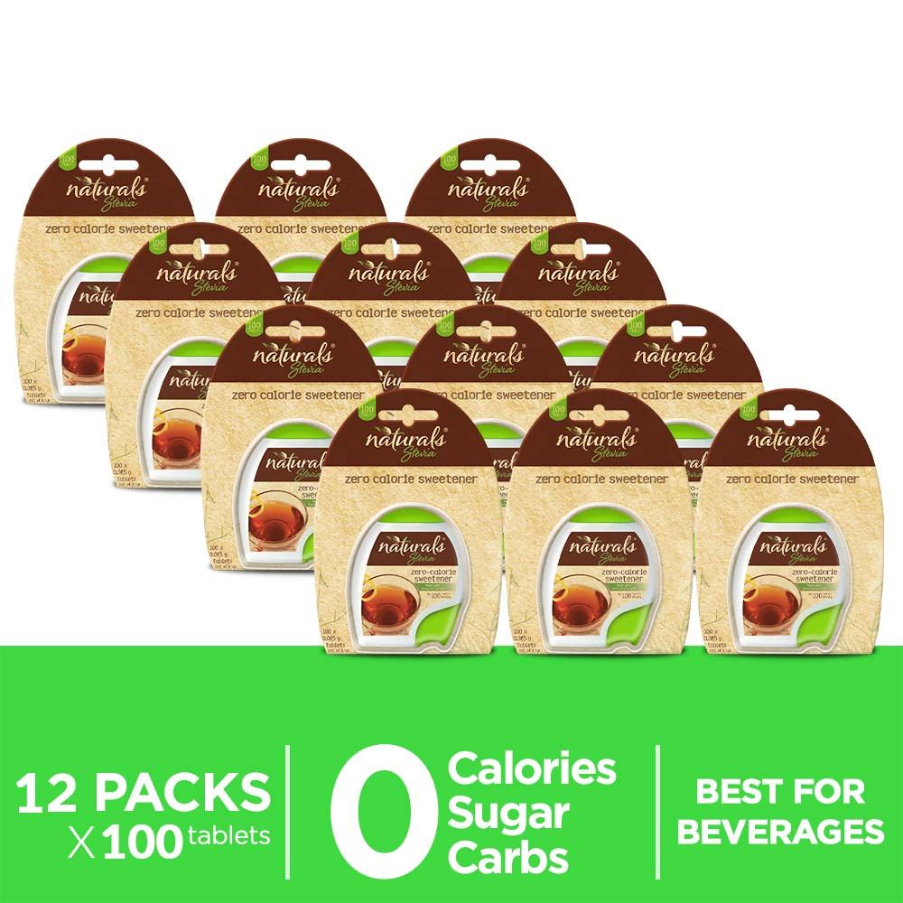 NATURALS STEVIA 12 packs x 100 tablets, Zero Calorie Sweetener, Stevia