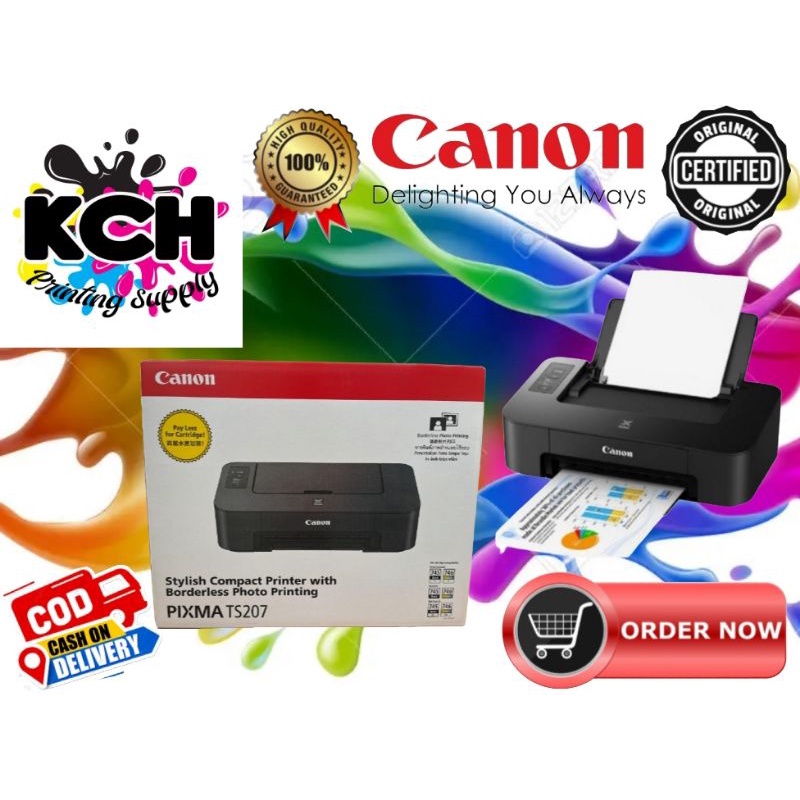 Canon Pixma Ts207 Single Function Stylish And Compact Printer Shopee Philippines 5369