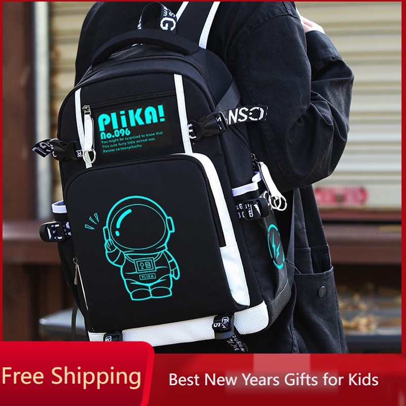 Luminous NASA Children School Bag for Boys Kids 3-6 Grades High capacity Waterproof Wear-resistant Backpack