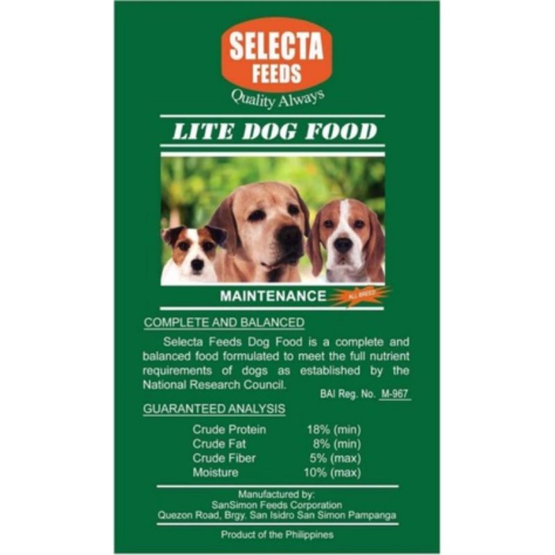 Selecta Dog food Maintenance 10 kg Shopee Philippines