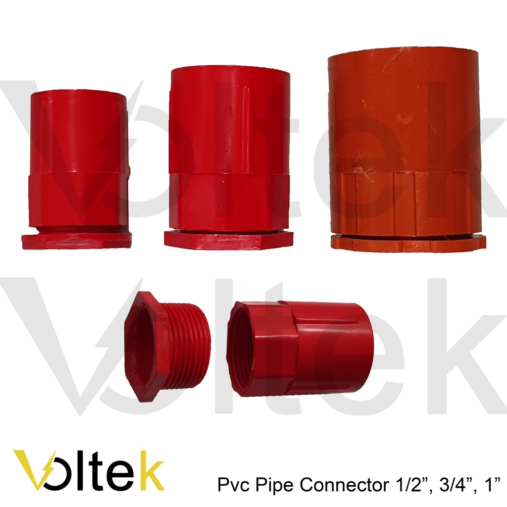 PVC orange pipe connector 1/2", 3/4", 1" fittings for pipe for
