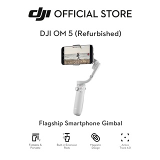 DJI OM 5 Smartphone Gimbal Stabilizer, 3-Axis Phone Gimbal, Built-in Extension Rod (Refurbished)