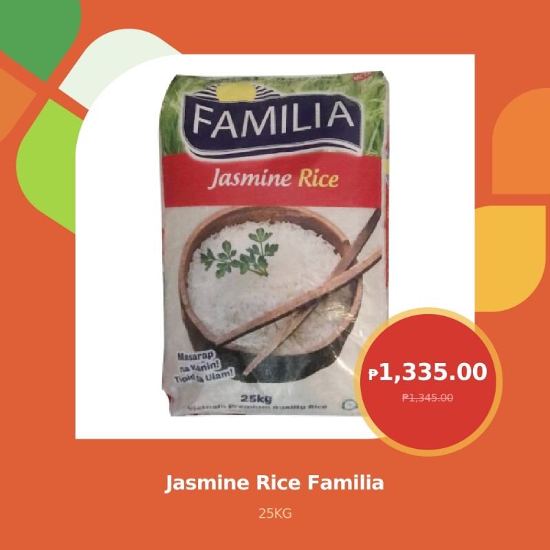 Jasmin Rice Familia Net Wt. 25KG Shopee Philippines