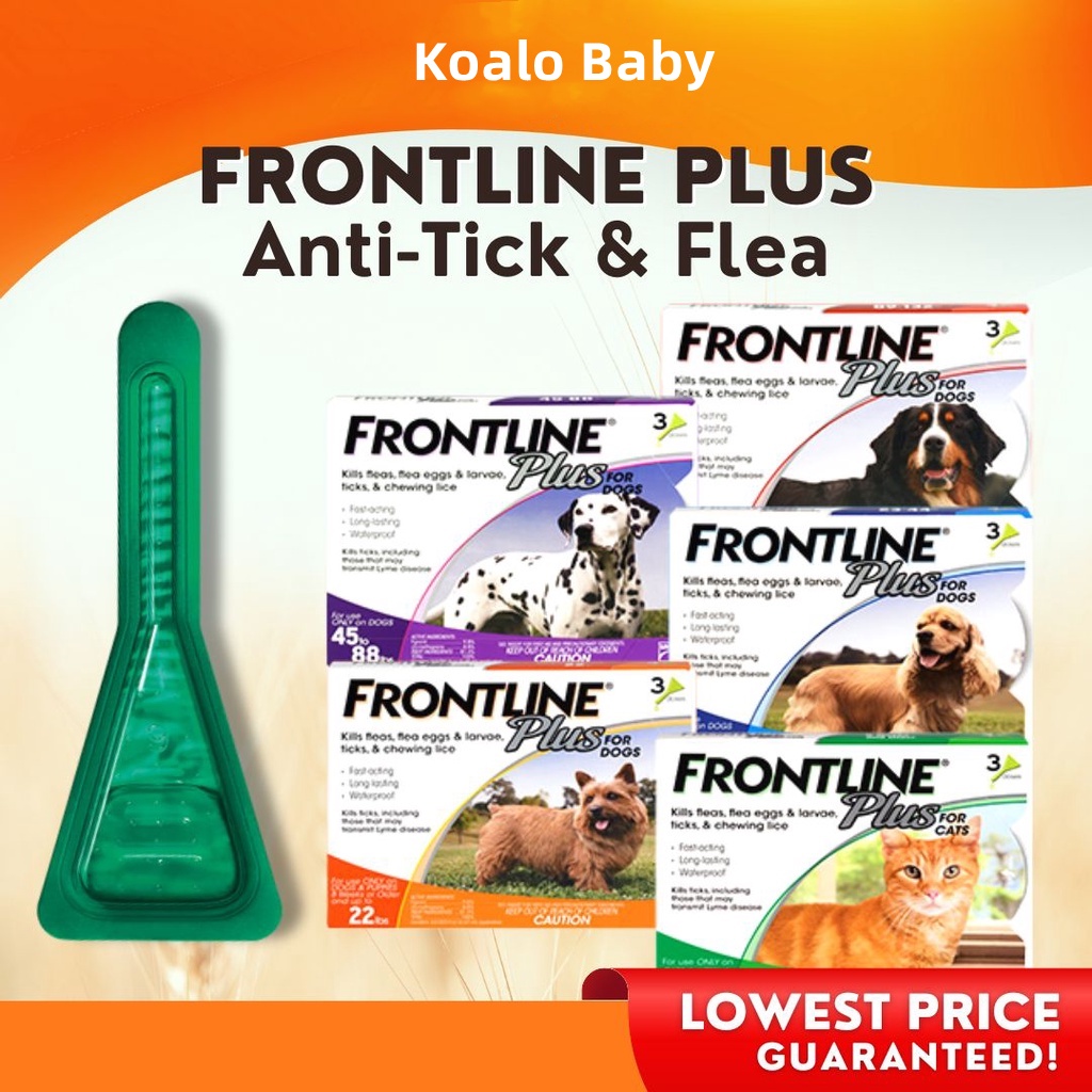 Frontline Plus Flea and Tick Spot Treatment for Dogs Repellent Anti-Flea Anti-Itching