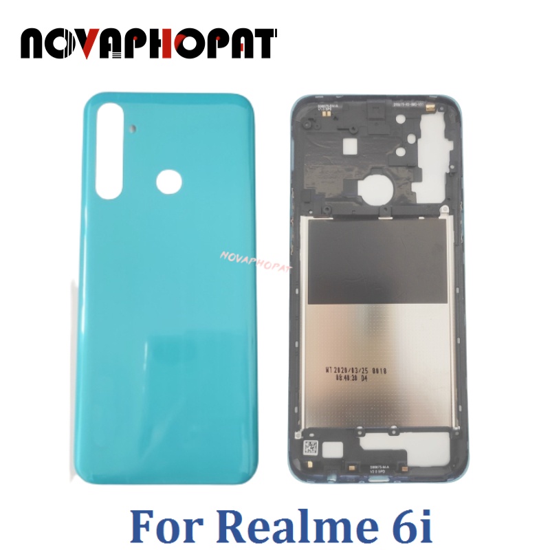 Novaphopat For Realme 6i RMX2040 Battery Cover Back Rear Door Housing ...