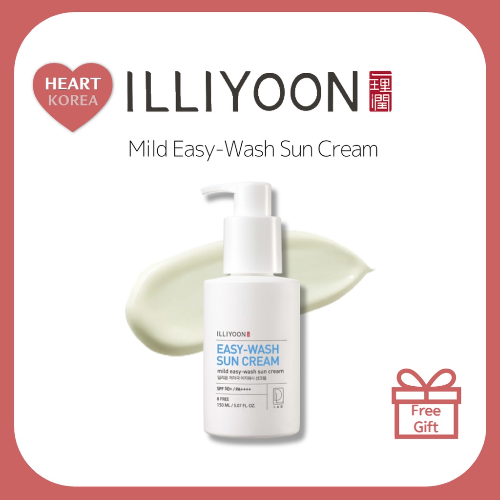 Illiyoon Mild Easy Wash Sun Cream 150ml (face sunscreen baby kids