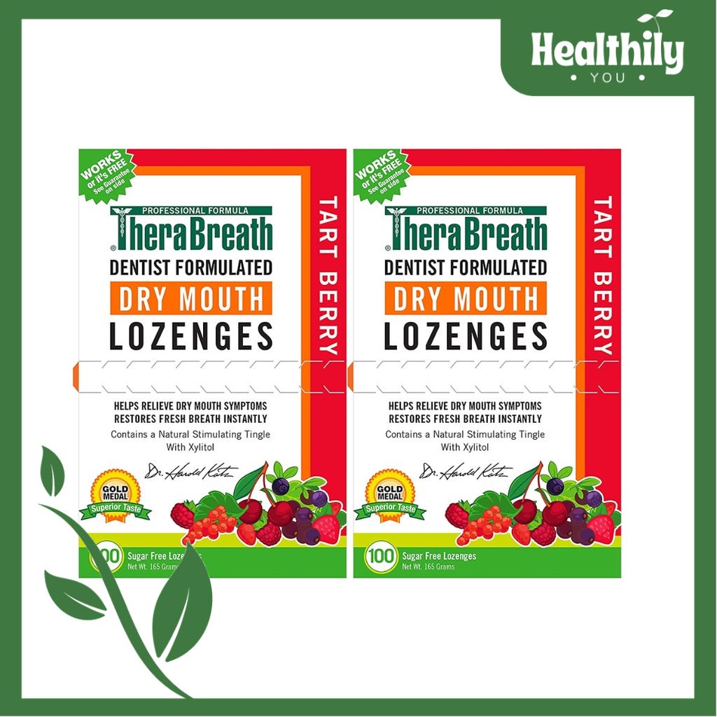 Healthily You Therabreath, Dry Mouth Lozenges, Sugar Free, Tart Berry Helps Relieve Dry Mouth