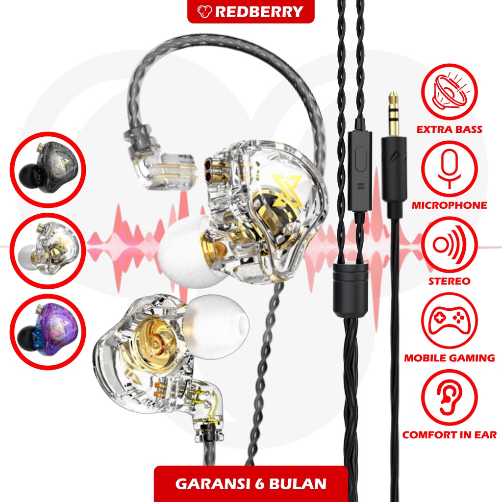 Headset QKZ AK6 MAX 1DD Heavy Sound BASS stereo music Telephone sport