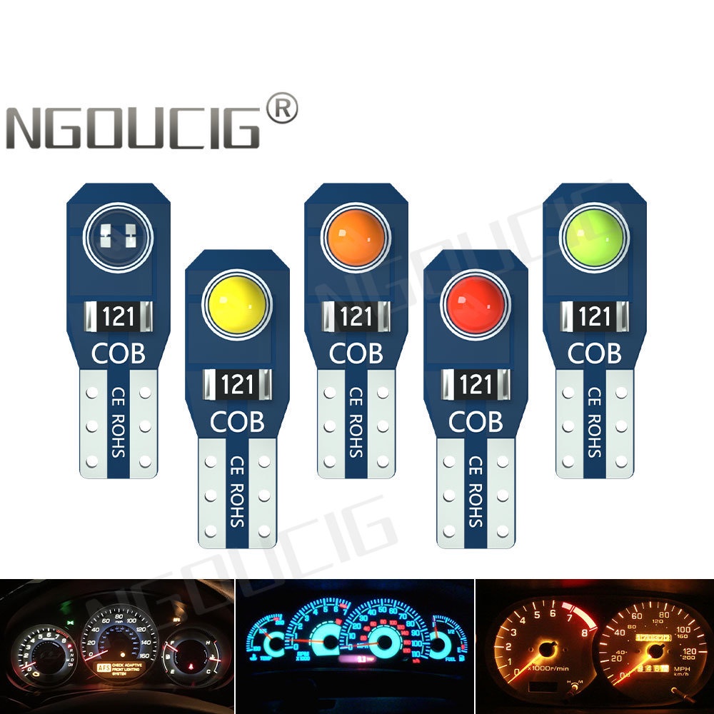 NGOUCIG T5 LED Peanut Bulb Car Interior Dashboard Led Lights W3W