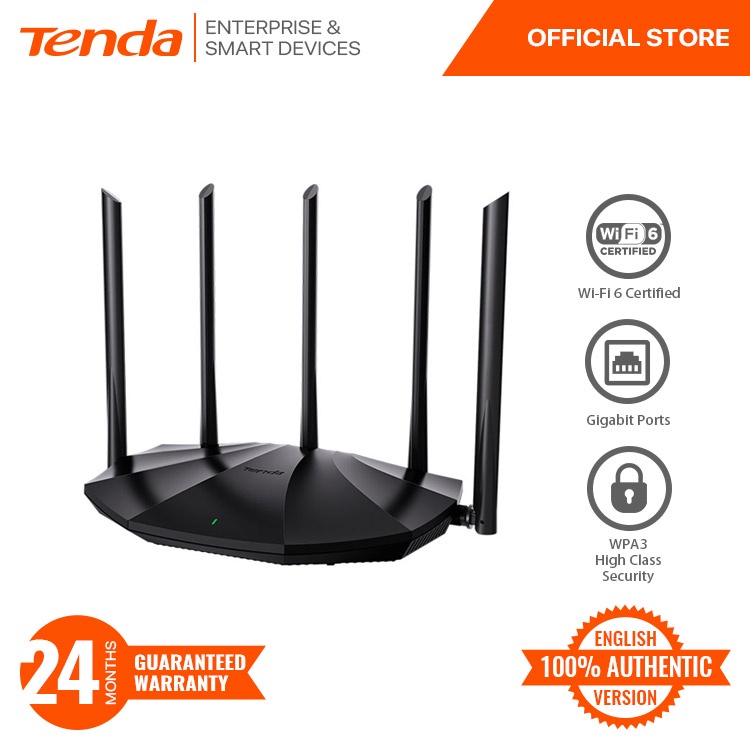 Tenda Rx2 Pro Ax1500 Wifi 6 Dual Band Gigabit Wireless Router English Version 2 Years 1875