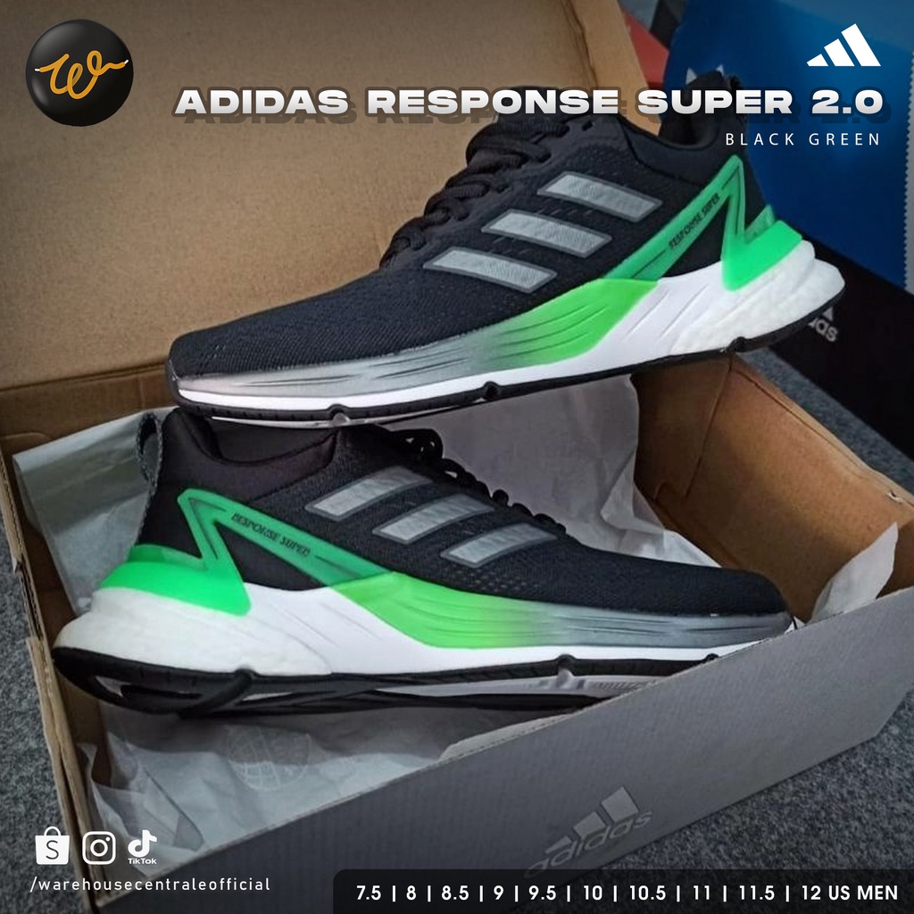 ADIDAS RESPONSE SUPER 2.0 BLACK GREEN | H04562 | Shopee Philippines