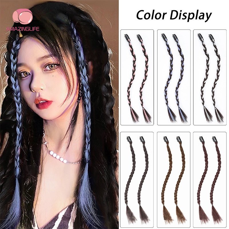 7 Colors Y2K Style Trendy Boxing Wig Fried Dough Twist Little Dirt ...