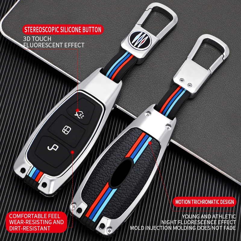 Zinc Alloy Car Key Case for Ford Mondeo Focus 3 MK3 ST Kuga Fiesta