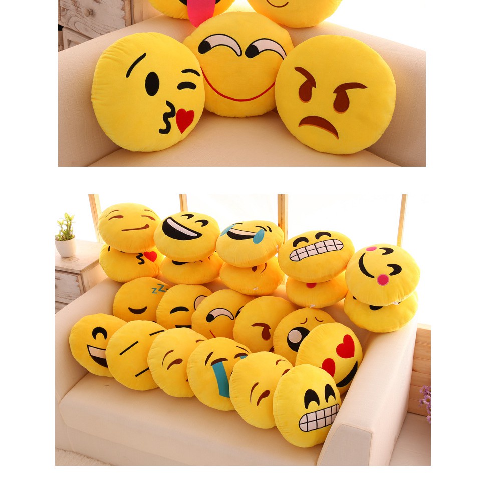 Emoji Stuffed Cushion Smiley Emoticon Plush Toy Doll Girl Kids Sofa