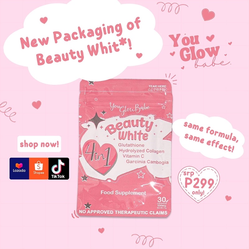 You glow babe beauty white glutathione collagen beautywhite Shopee Philippines