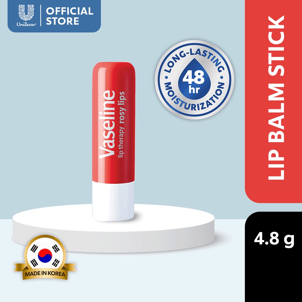 Vaseline Lip Therapy Rosy Lips Lip Balm Stick With Petroleum Jelly 4.8G ...