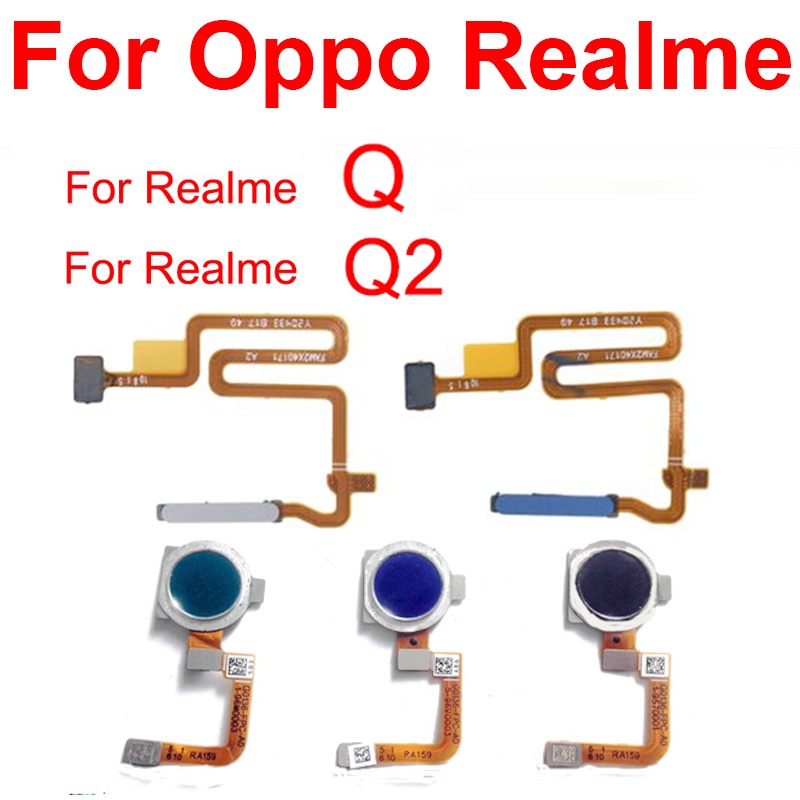 For Realme Q Q2 5G Fingerprint Sensor Power Button Finger Sensor with