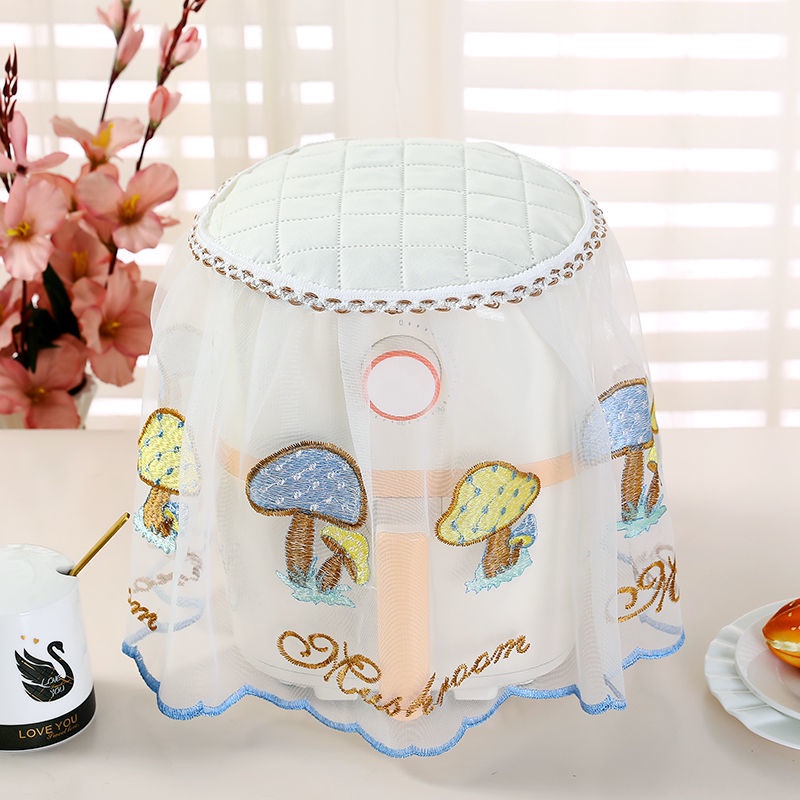 Dust Cover of Air Fryer Lace Embroidery Dust Cover Household Kitchen