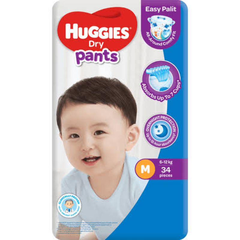 Huggies Dry Pants 34's | Shopee Philippines