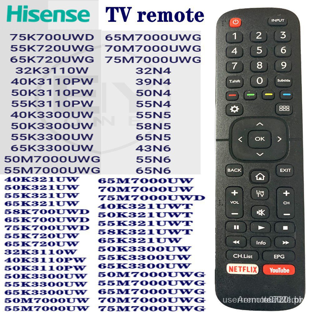 For Devant Hisense Original Smart TV Remote Control EN2BB27 EN2BB27HB