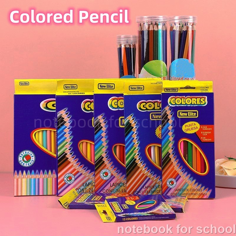 12pcs Color Boxed Colored Pencils Children Drawing Pens Colouring