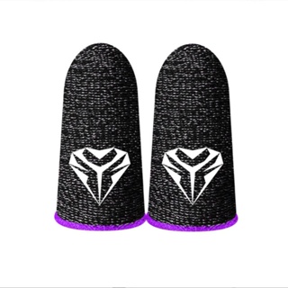 2pcs Fiber Non-slip Sweat-proof Professional Touch Screen Thumbs Finger Sleeve For Mobile Phone Gam