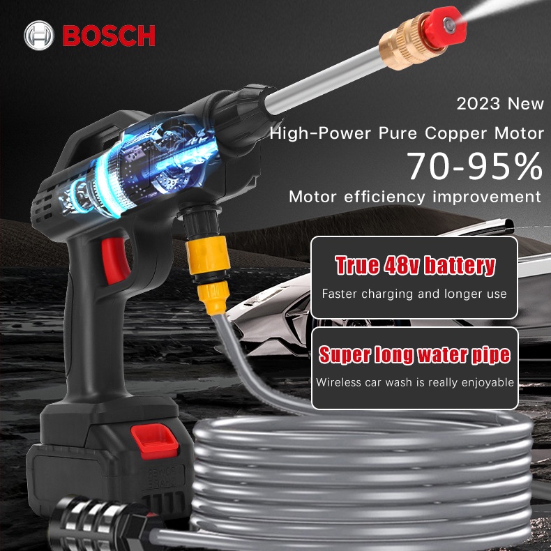 BOSCH Cordless Pressure Washer Portable Car Washer Pressure Washers 48V Battery Car Wash Spray